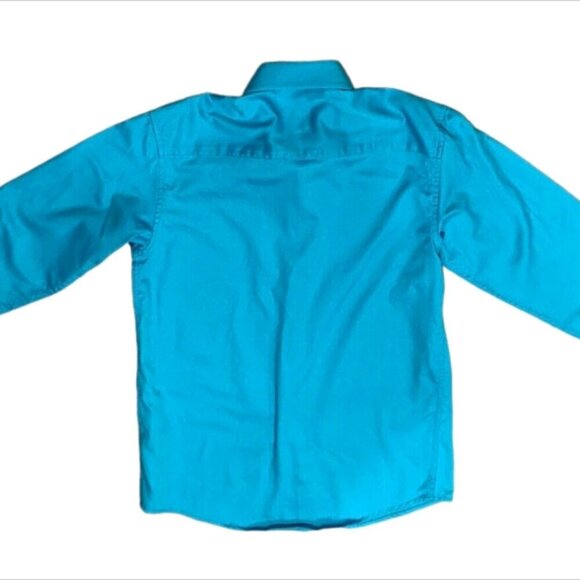 Black-N-Bianco Cotton Blend Button Down Dress Shirt Boys Sz 12 Blue #96i - Picture 4 of 8